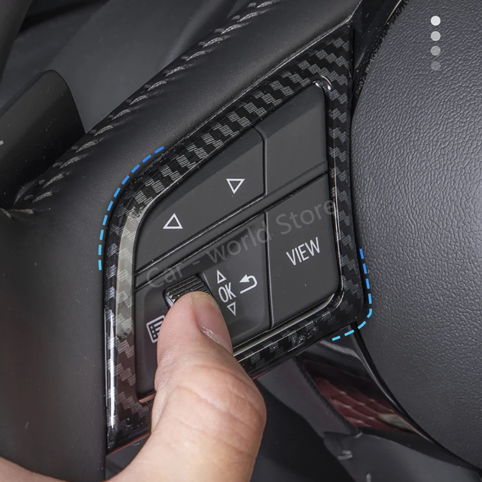 Couverture de décoration de volant pour Audi A3, autocollants en Fiber de carbone, couleur adaptée à Audi A3 8Y 2021, accessoires d