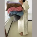 Camicie da notte in flanella a doppia tasca a maniche lunghe invernali da donna camicia da notte Jacquard allentata e solida camicia da notte calda addensata