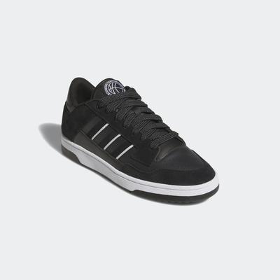 Sneaker ADIDAS SPORTSWEAR "RAPID COURT LOW", Gr. 42, schwarz (core schwarz, carbon, cloud weiß), Leder, Synthetik, sport