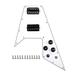 PATKAW 1 Set 3 Ply Electric Guitar Pickguard Scratch Plate HH For Flying V Style Guitar Parts Replacement GPV01 (White)