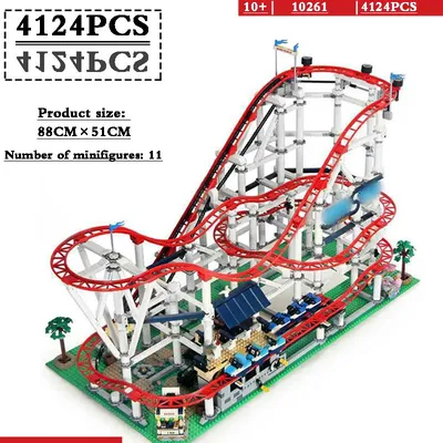 Spot 4619 Achterbahn große Achterbahn kompatibel DIY Modell Stück Bausteine Kinder geburtstags geschenke Image