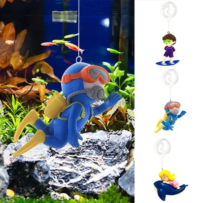 Taucher Aquarium Tank Ornament Dekoration niedlichen kleinen Taucher Float Ornament Tank Landschafts Image