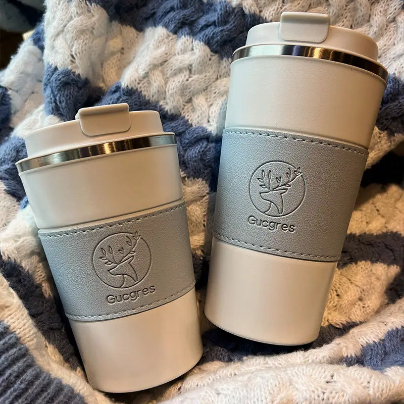 Tragbare einfache Edelstahl Kaffeetasse Thermoskanne Reise Vakuum flasche isolierte Tasse Wasser flasche Thermoskanne 380/510ml Image