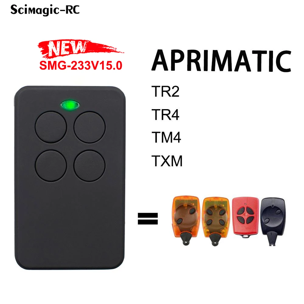Replikation APRIMATIC TR2 TR4 TM4 TXM TX2M Fernbedienung Garagentoröffner 433,92 MHz Rolling-Code-Befehl Senderschlüssel Image