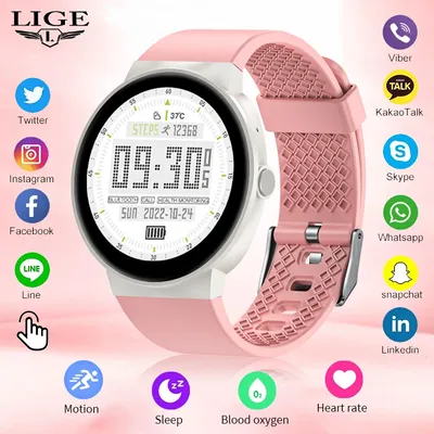 Lige neueste Smartwatch für Frauen Damen Armbanduhr Bluetooth Anruf wasserdicht Fitness Tracker Smartwatches weibliche Smart Armband