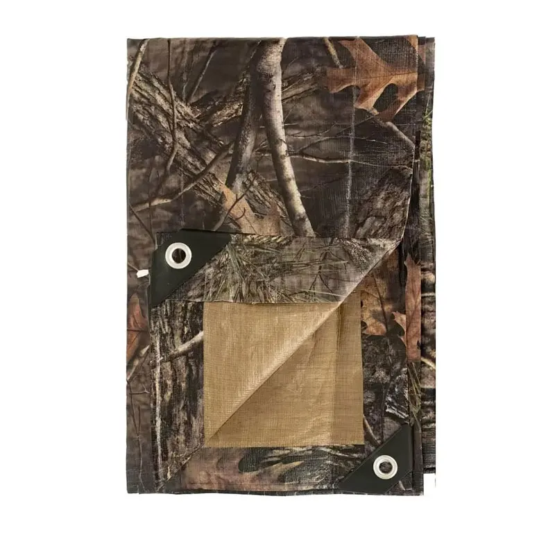 Baum Camo leichte Silikon Plane wasserdichte Camping Leinwand Outdoor Garten Markise Fisch tragbare 3x3 wasserdichte Plane Abdeckung Image