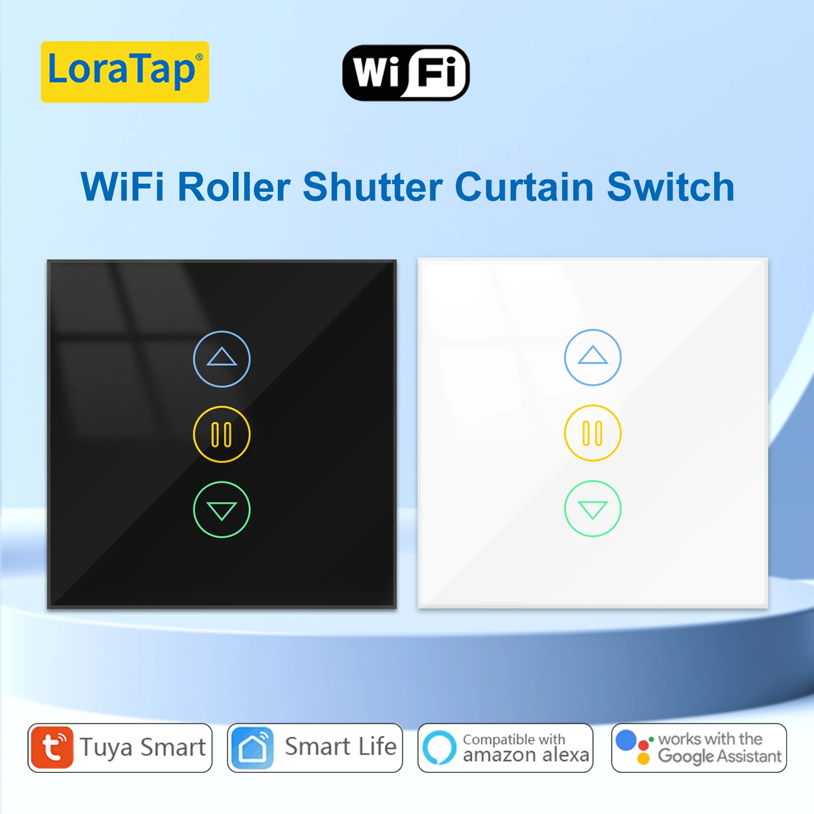 Tuya Smart Life Jalousien Rollladen Touch Panel Schalter Prozent Fortschritt Fernbedienung Arbeiten mit Home Assistant Alexa Image