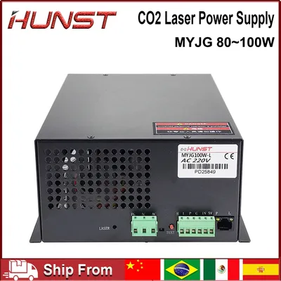 Hunst CO2 Laser Power Supply MYJG-100W for 80W 100W Laser Cutting and Engraving Machine