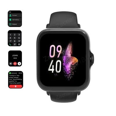 Smart watch with SMS for Android/iPhone, fitness tracking watch, sports mode, pedometer, distance