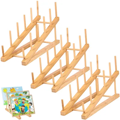 New 3Pcs Wooden Puzzle Storage Rack Jigsaw Puzzle Holder Rack for Puzzle Easel Board Easy to Install