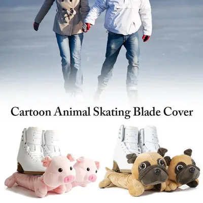 1 Pair Animals Ice Hockey Figure Skate Blade Covers Shoes Guards Terry Cloth Protects Blade From