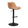 Tabouret de bar réglable Tilda pu cognac - Cognac