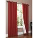 2 Pieces Faux Silk Blackout Room Darkening Window Curtain Solid Pattern with Silver Grommets Energy Efficient Noa Size 63 84 95 and 108 Long (Red 84 Standard)