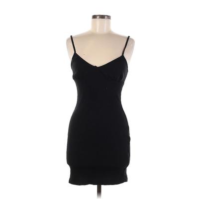 Shein Cocktail Dress - Bodycon Scoop Neck Sleeveless: Black Solid Dresses - Women's Size 8