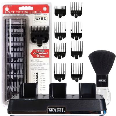 Wahl Professional Power Station Multi-Charge 3 Tools At Once + Wahl 8 Pack Cutting Guides with Organizer + Neck Duster