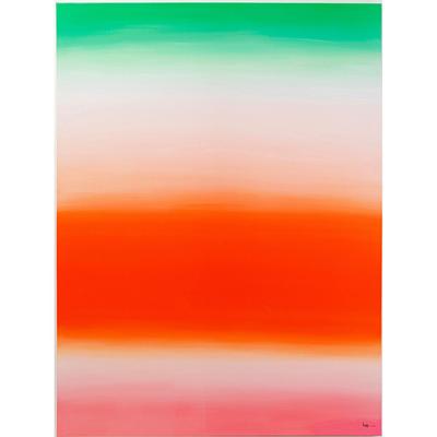 Gemaltes Leinwandbild, Hochglanz-Finish, orange, 160x120cm