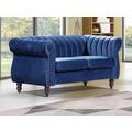 Divano Chesterfield 2 posti in Velluto Blu reale - TRUMBO