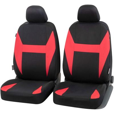 Carcomfort - Autositzbezug Caledon, PKW-Schonbezüge für 2 Vordersitze schwarz/rot