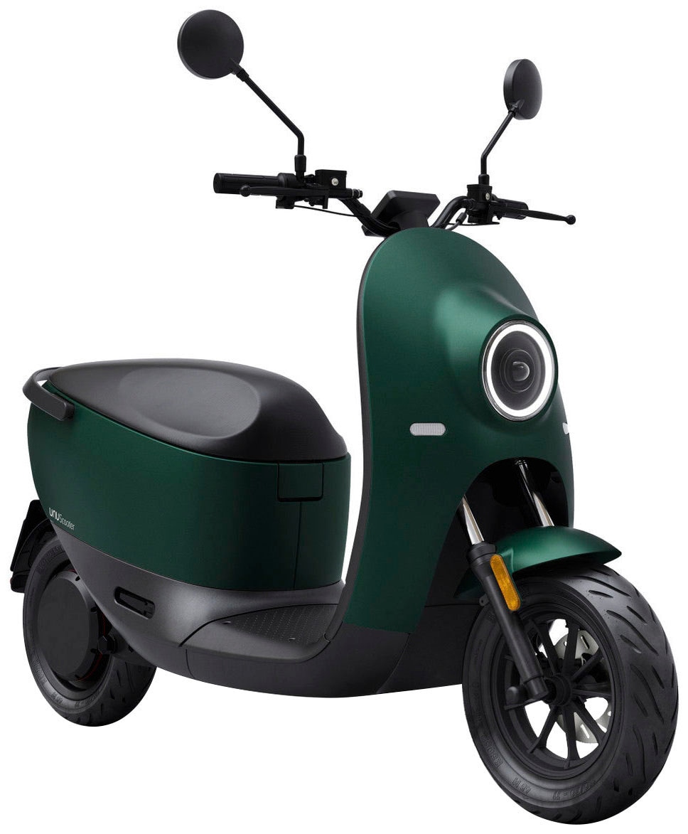 E-Motorroller UNU "Scooter Pro 4kW", grün (dunkel grün, schwarz), Elektromotorroller, 45 km/h, B:70cm H:105cm L:182cm Image
