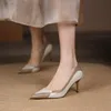 2022 frühjahr/Herbst Frauen Schuhe Aus Echtem Leder Pumps Frauen Spitz Dünne Ferse Schuhe Frauen