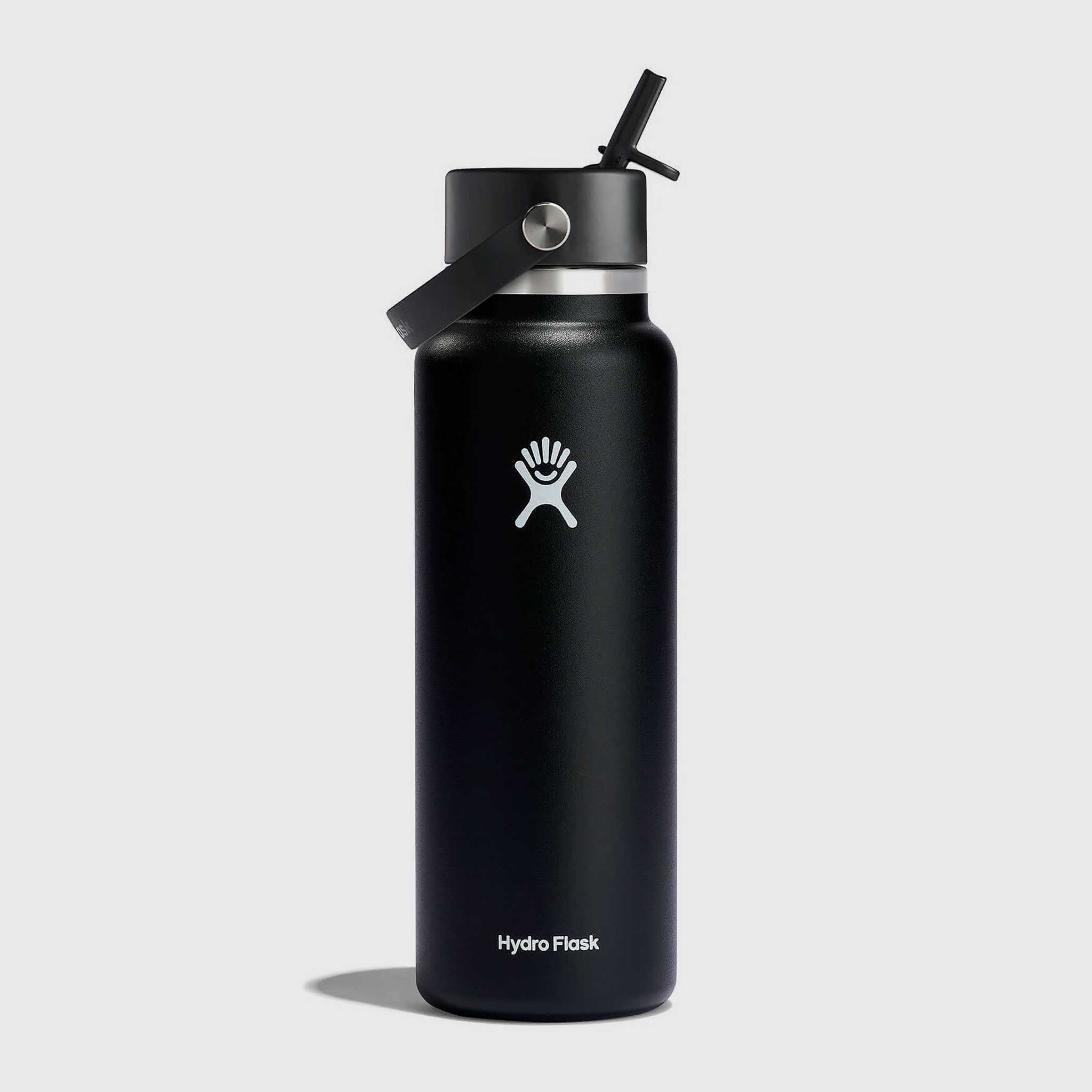 Hydro Flask 40oz Wide Flex Straw Cap Bottle Water Bottles and Drinkware Black