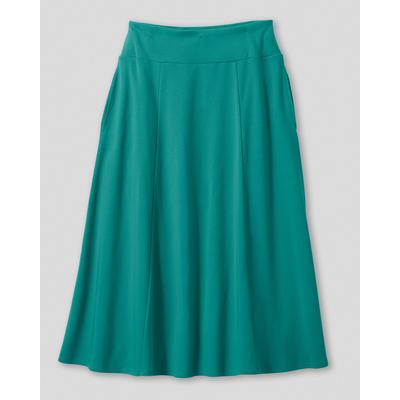 Blair Women's Everyday Knit Solid Skirt - Green - LPS - Petite Short