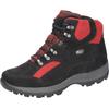 Trekkingschuh WALDLÄUFER "HOLLY", Damen, Gr. 7 (40,5), schwarz (schwarz, rot), Nubukleder, Textil, sportlich, Schuhe, Outdoorboots, Schnürboots in Komfortweite H (=sehr weit)