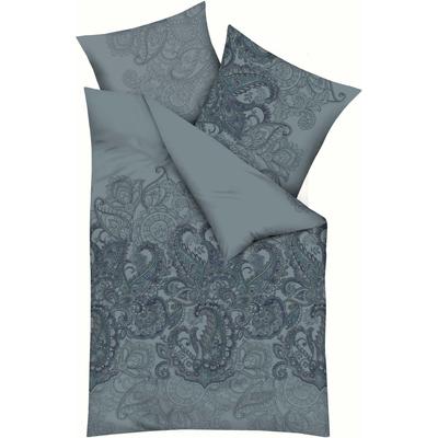 Bettwäsche KAEPPEL "Indica", blau (indigo), B/L: 155cm x 220cm, , Mako-Satin, B/L: 80cm x 80cm, Mako-Satin, Obermaterial: 100% Baumwolle, Bettwäsche, Mit Paisleymuster Image