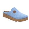 Pantoffel ROHDE "FOGGIA", Damen, Gr. 42, blau (navy, meliert), Filz, klassisch, Schuhe, Hausschuh, Schlappen, Clog, Homeslipper mit Profilsohle