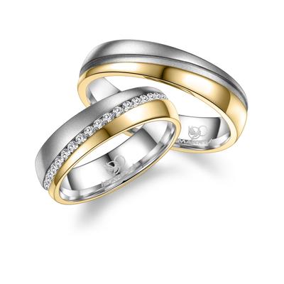 Trauring MARRYA "Edelstahl Ringe Trauringe Eheringe Partnerringe" Gr. 64, gold (herren ring, silber, gold), Fingerringe,