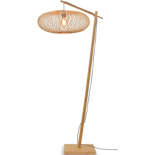 Stehlampe GOOD & MOJO ""Cango"" Lampen Gr. Ø 60cm H: 176cm, beige (natur) Bogenlampe Stehlampe