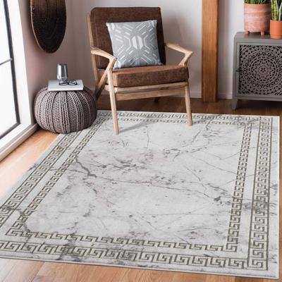 Teppich CARPET CITY "Noa 9273", gold (goldfarben), B:140cm H:11mm L:200cm, Kunstfaser, Teppiche, Läufer, Kurzflor, Modern, Weicher Flor, Pflegeleicht, Wohnzimmer Image