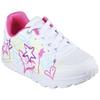 Sneaker SKECHERS "Uno Lite - My Drip", Kinder, Gr. 32, bunt (weiß, multi), Lederimitat, kontrastfarbene Details, modisch, Schuhe, Retro Sneaker, Plateausneaker mit modischer Chunky Sohle