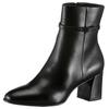 Stiefelette TAMARIS, Damen, Gr. 40, schwarz, Glattleder, Textil, unifarben, Reptilienprägung, elegant, Schuhe, Blockabsatz, Businessschuh, Abendschuh mit elegantem Zierriemchen
