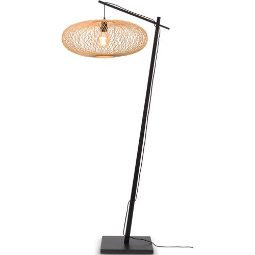 Stehlampe GOOD & MOJO ""Cango"" Lampen Gr. Ø 60cm H: 176cm, beige (natur) Bogenlampe Stehlampe