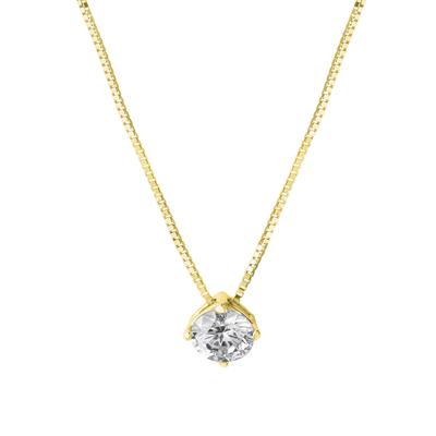 Kette mit Anhänger VIVANCE "375/- Gelbgold Zirkonia", gelb, Halsketten, Damen, 45cm, Gold, L: 45cm B: 5.0mm, glänzend, B:5.0mm Image