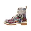Schnürboots DOGO "Boots The Unknown Land Damen Boots / Female", Damen, Gr. 37, Normalschaft, grau, Lederimitat, Schuhe, Vegan