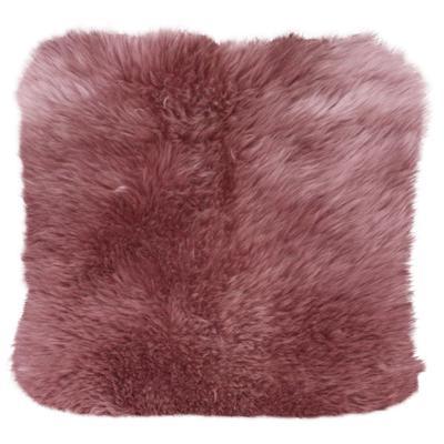Fellkissen HEITMANN FELLE "Lammfell-Kissen - Premium Qualität", lila (mauve, unifarben, felloptik), B:40cm L:40cm, Lammfell, Dekokissen_Sitzkissen_Kissenhüllen, echtes Austral. Lammfell, eckig, 40x40 cm, besonders dicht & weich Image