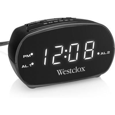 Westclox Simple Small Digital Alarm Clock LED Display Easy to Operate,