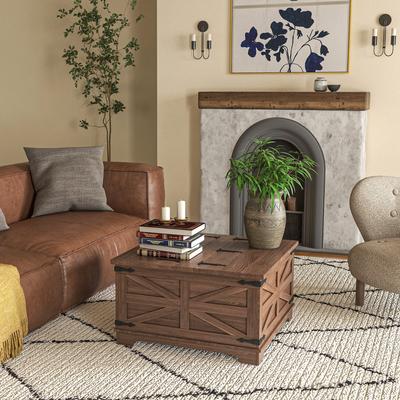 Farmhouse Coffee Table with Hidden Storage