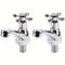 TEMU 2pcs Basin Taps Victorian Cross Handle Hot Cold Wash Hand Basin Taps Polished Chrome Basin Bath Basin Pillar Taps For Kitchen Bathroom