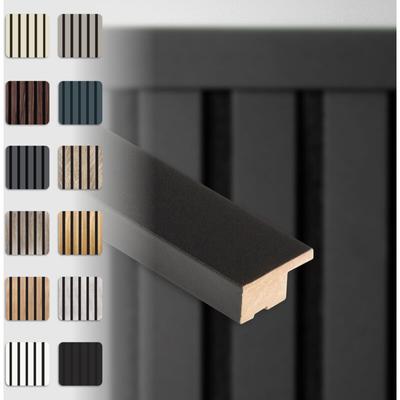 Akustikpaneele Zubehör Abschlussleiste Lamellen mdf Wandverkleidung: Black Edition, 137.5cm - Hexim Image