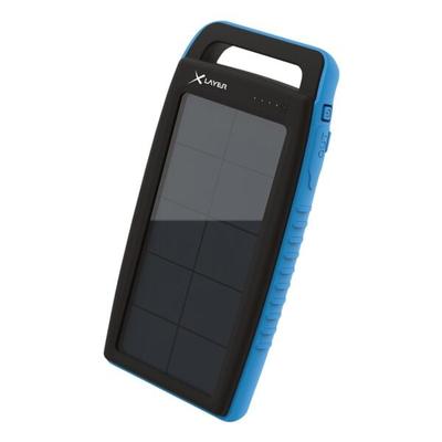 Powerbank Plus Solar 15000 mAh schwarz, Xlayer, 9x17 cm