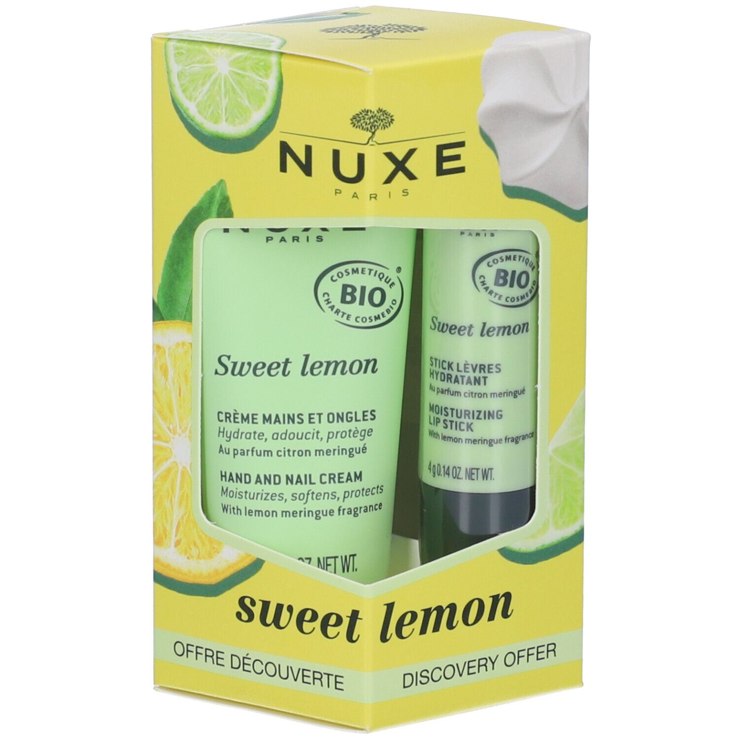 Nuxe Sweet Lemon Set Crema Mani e Unghie + Stick Labbra 1 pz