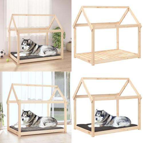 Hundebett 111x80x100 cm Massivholz Kiefer - Hundebett - Hundebetten - Home & Living - Braun