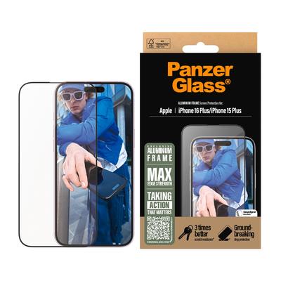 PANZERGLASS Displayschutzglas "Aluminum Frame Screen Protection", transparent, B:11,00cm H:1,20cm T:19,50mm, Displayfolien, Displayschutzfolie, Schutzfolie, Bildschirmschutz, kratz- & stoßfest Image