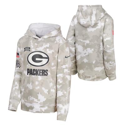 Green Bay Packers Nike 2024 Salute To Service Hoodie - Jugendliche Image