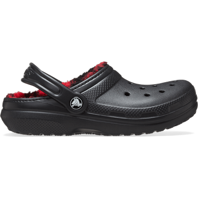 Crocs Black Kids’ Classic Lined Buffalo Check Clog Shoes