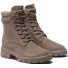 Winterstiefel TIMBERLAND "CORTINA VALLEY MID LACE UP WATERPROOF BOOT", Gr. 37, beige, Leder, sportlich, Schuhe, Winterschuhe, Winterboots, Schnürboots, Schnürstiefel, wasserdicht