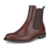 Chelseaboots ECCO "SARTORELLE 25", Damen, Gr. 42, braun (dunkelbraun), Leder, klassisch, Schuhe, Schlupfboots, Stiefelette, Basic, Blockabsatz, zum Schlupfen
